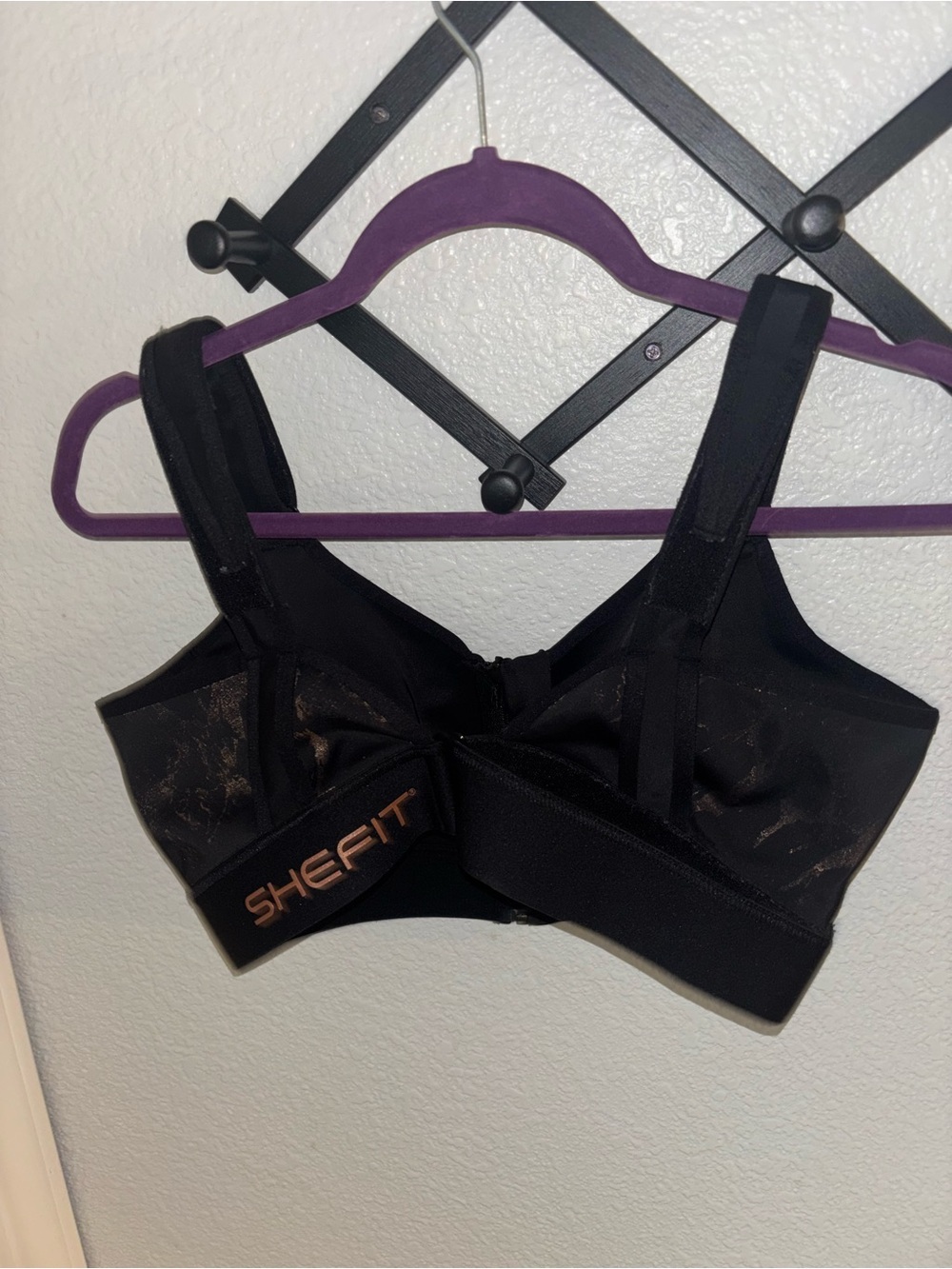 SHEFIT Flex Sports Bra Black Adjustable Zip Front Medium Impact 2X - Picture 5 of 6